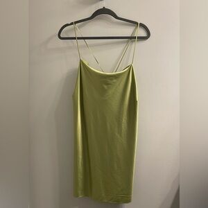 Satin Green Slip Dress